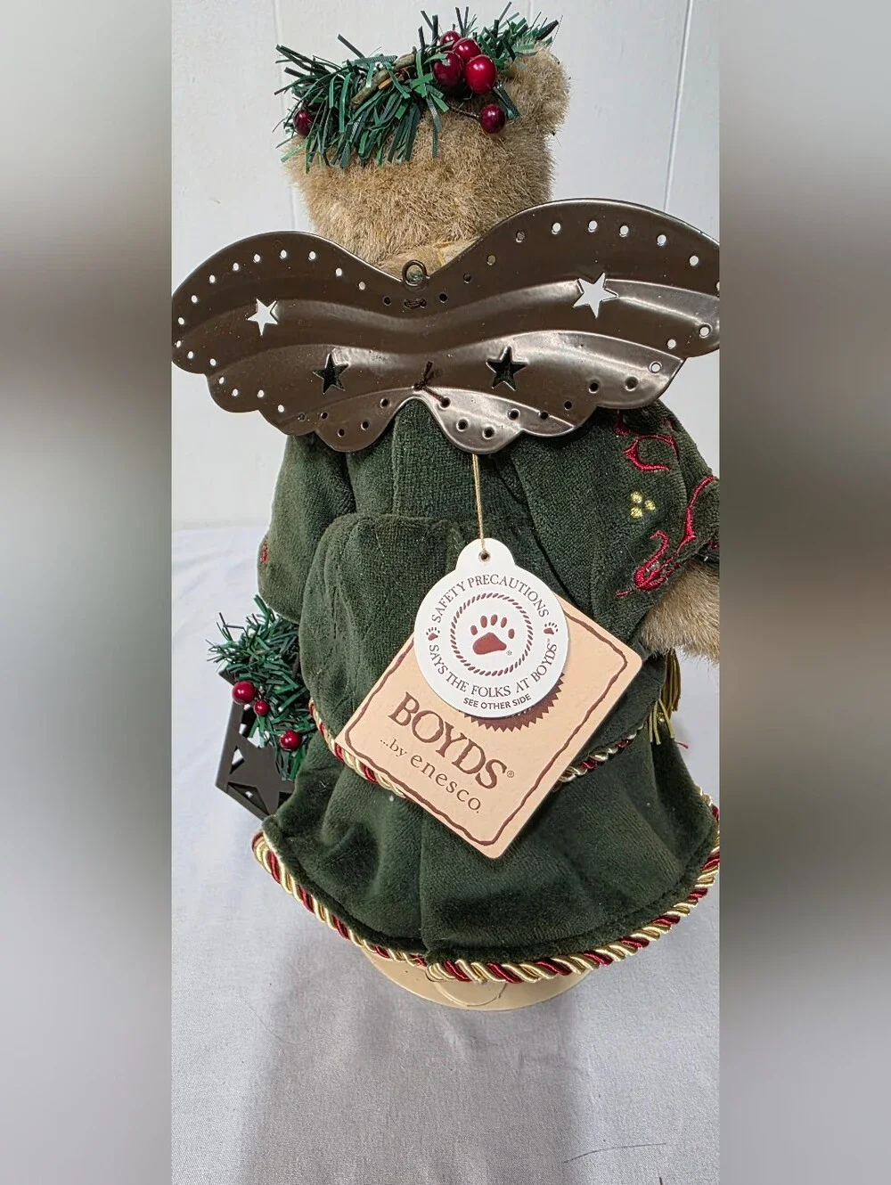 Boyds Bears Making Spirits Bright Angel Teddy Bear Plush 4014604 Holiday Decor
